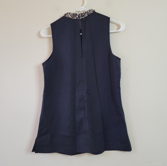 Ann Taylor Sequin Neckline Sleveless Top Blouse Small - Picture 2 of 7